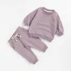 Clothing Sets Boys and Girls' Autumn Clothes New Fashion Suit Korean Style Simple Multicolor Sweater Pants Sports Casual Twopiece Set