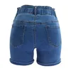 Jeans Summer Shorts femininos Elastic da perna larga de largura shorts de jeans 6112