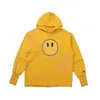 Design Mode Luxe Hommes Sweat À Capuche Sourire Visage Lettre Imprimer Panneau Pull À Manches Longues Pull Décontracté Col Rond Top Noir Blanc Jaune Rose Abricot