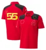 2023 en yeni ürün F1 Formula 1 kırmızı takım giyim yarış kıyafeti yaka POLO gömlek elbise takım iş elbiseleri kısa kollu T-shirt erkekler özelleştirilmiş