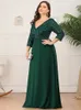 Party Dresses Plus Size Prom Dresses Long Sexy V Neck A-Line Sequin ever pretty of Elegant Bridesmaid dress Women 230211