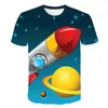 T-shirt Astronauta Ice Planet T Shirt per ragazze Ragazzi Estate 4-20 anni Bambini Teen Cool Compleanno T-shirt Bambini Moda Magliette Vestiti T230209