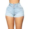 Jeans été nouveau short short en jean taille haute européen américain pantalon chaud à brides pour femmes D6030