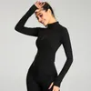 Maglioni da uomo Donna con zip intera Top da yoga da allenamento Giacche da corsa con fori per i pollici Top corto aderente a maniche lunghe elasticizzato Abbigliamento sportivo