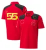 Den senaste produkten 2023F1 Formel 1 Röd lagkläder racing kostym lapel polo skjorta kläder team arbetar kläder kort ärm t-shirt män anpassade