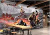 Duvar Kağıtları Özel PO 3D Duvar Kağıdı Birinci Kişi Çekim Oyunu İnternet Cafe Ev Dekorasyon Oturma Odası Duvarlar için 3 D