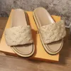 Luxury Brand Sandals Designer Slippers Slides Floral Brocade Genuine Leather Flip Flops Women Shoes Sandals