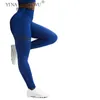 Esercizio Fitness Abbigliamento New Black Fitness Push Up Leggings Donna Elastico Slim Sport Lettere Stampa Leggings Donna Vita alta Senza cuciture Allenamento Pantaloni da palestra J230211