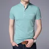 Men's Polos Summer Short Sleeve Shirt Men Turn-over Collar Fashion Casual Slim Breathable Solid Color Business 5XL 230211