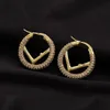 18k Gold Plated 925 Sliver Designers Stud Earring Gem Diamond Pearl Letter Charm Brand Women Tassel Crystal Earring Wedding Party 1922