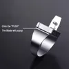 Personality Stainless Steel Invisible Ring Simple Hidden Blade Self defense Adjustable Open Rings Fashion Men And Womens Choice 2024