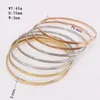 Bangle 3mm face width 70mm diameter 7PCS combination bracelet three colors Women's stainless steel jewelry wholesale washable LH1054 G230210