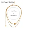 Choker Flashbuy Trendy Gold Kolor Naszyjniki dla kobiet wielowarstwowych stali nierdzewnej łańcucha uroku Minimalistyczna biżuteria