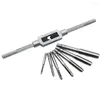 Hand Tools 8Pcs Thread Metric Machine Wrench Screw Plug Taps Set M3 M4 M5 M6 M8 M10 M12 With Adjustable Tap WrenchHand8530650