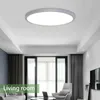 Ljus vattentät modern taklampa högöverföring lampskärm dagsljus flushmontering för sovrum vardagsrum verandan kontor 2400 lm 24w 0209