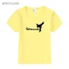 T-Shirt Çocuk Taekwondo Tasarım Baskı T-Shirt Çocuk Bebek Giyim Erkek Kız Taekwondo Tee Gömlek Bebek 2-9 Yıl T230209 Tops