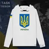 Herr hoodies ukraina ukrainska ukr ukrayina mens hoodie tröjor män nation tröja tunna streetwear klädtråden 20