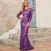 Casual Dresses Gorgeous Ball Gown Evening Party Sequin Glitter Prom Dress Plus Curve Size Cocktail Lady Robe de Mother of the Bride 230211