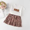 Ensembles filles été arc-en-ciel rayé t-shirt et salopette robe Pcs costume fille enfants vêtements vêtements pour enfants années