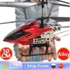 Electric/RC Aircraft Stor RC Helicopter 50 cm 4ch Professionell utomhus stor storlek Höjd Håll LED -lamplegering för vuxna Leksaker för barnpojke 230210