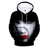 Sweats à capuche pour hommes 2023 Black It Chapter 2 Hoodie Costumes d'Halloween pour hommes Sweatshirts 3D Tie Dyeing Moleton Masculino surdimensionné 4XL