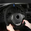 Steering Wheel Covers 38cm Car Cover ProtectorR Suede Anti-Slip Replacement Steer Fits 15inches Black Blue UniversalSteering