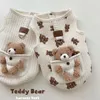 Hondenkleding winter ins katoenen kleding pocket kleine beer jas vest borst rug rug kat warm bedrukte mouwloze 230211