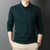 Мужская половая мода сплошной мужская рубашка с длинным рукавом весенняя повседневная футболка белая воротника в корейском стиле мужской роскошная одежда 230211