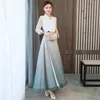 Vêtements ethniques Ao Dai Robe 2023 Été Vietnam Femmes Élégant Cheongsam Folk Chinois Qipao Traditionnel 10515Ethnique