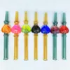 Latest Colorful Smoking Glass Heart LOVE Diamonds Style Freezable Liquid Filling Filter Nails Tip Straw Waterpipe Hookah Oil Rigs Bong Cigarette Holder Pipes Tube