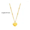 Pendant Necklaces 22023 Fashion Gold Color Love Heart For Women Vintage Link Clavicle Chain Choker Necklace Party Girl Gift Jewelry