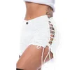 Jeans Summer Shorts European American Women's Dresses tiggare Hål Bandage Sexiga heta byxor D198H2