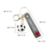 Key Rings Sport Rugby Volleyball Football Basketball Pendant Keychain With Good Luck Letter Sile Wristband Men Fan Souvenir Gifts G230210