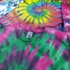 Polos pour hommes Hommes d'été à la main Tie Dye T-shirt Mode Spiral Star Ray Coloré Tops Hipster Skateboard Streetwear Mâle 100% Coton Tees