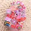 Wholesale 100Pcs PVC Happy Valentine's Day Hello Gorgeous Soul Mate Shoe Charms Girls Woman Buckle Decorations For Backpack Button Clog