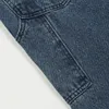 Mäns jeans koreanska modebrev broderi retro överdimensionerade män hiphop byxor raka avslappnade denimbyxor pantalones 230211