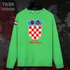 Sweat à capuche masculine Croatie Hrvatska Croatie HRV Croates Mens Sweat à sweat Tops Men Automne Streetwear Clothing Sportswear Tracksuit 20