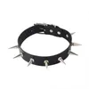 Choker Chokers Vintage Sexig Harajuku Halsband Gothic Pu Leather Heart Clavicle Chain Punk smycken Tillbehör för kvinnokokare