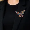 Broches exquises strass papillon broche écharpe Clips mignon Animal