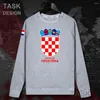 Sweat à capuche masculine Croatie Hrvatska Croatie HRV Croates Mens Sweat à sweat Tops Men Automne Streetwear Clothing Sportswear Tracksuit 20