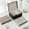 Ящики для хранения трехслойная ювелирная коробка для настольного компьютера держатель витрины PU