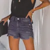 Jeans nieuwe zomershort trend vierkleurige gescheurde heuplift hoge taille denim damesshorts DK011H3