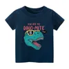T-shirt T-shirt estiva per bambini Cartoon Animals Shark Dinosaur Stampa T-shirt in cotone per bambini T230209