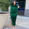 Party Dresses Long Dress Women Pleated Bandage Elegant Evening High Waist Summer Prom Formal Green Bodycon Maxi Work Vestidos 230211