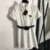 Casual jurken Designer vintage badge mode riemen rokken persoonlijkheid charme dames jurk kleding ins rok sex8