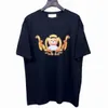 Black Mens T shirts Printed Bear Designer Neck Crew Cotton Cute Shirts Short Sleeve Tee Top Shirts White Size XS-L
