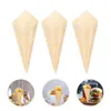 Ferramentas de panificação 50 PCS Cone de casamento de casamento Cone de madeira descartável Bandeja vintage Apertizador de madeira confete