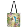 Avondtassen voorzigelen kleurrijke papegaai afdruk handige boodschappentas opvouwbare draagbare dames schouder casual stijl tas sac a main