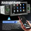 1 Din CarPlay Radio 5 inch Car Stereo Bluetooth MP5 Player Android-Auto Hands Free A2DP USB FM Receiver Audio System Head Unit 160C