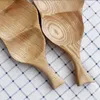 Platen creatieve handgemaakte gehele houten plaat gebogen bonenvorm houtkamermoer snack serveerlain home decoratie